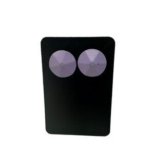 Vintage Lavender Purple Geometric Stud Earrings